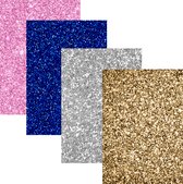 Knutsel foam glitter A4 formaat 20 stuks - Glitter Foamvellen - Bling Foamvellen - Foamvellen met Glittercoating - Creatief Glitterfoam - Sparkle Foam Sheets