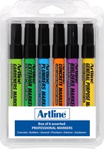 ARTLINE Professional Markers Kit - 6 stuks - Verschillende kleuren