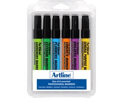ARTLINE Professional Markers Kit - 6 stuks - Verschillende kleuren