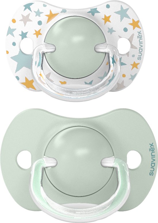 Product: Suavinex Dreams Reversible Duo Blue 6-18m 2 stuks Silicone Fopspenen SXSDP2083126, van het merk Suavinex