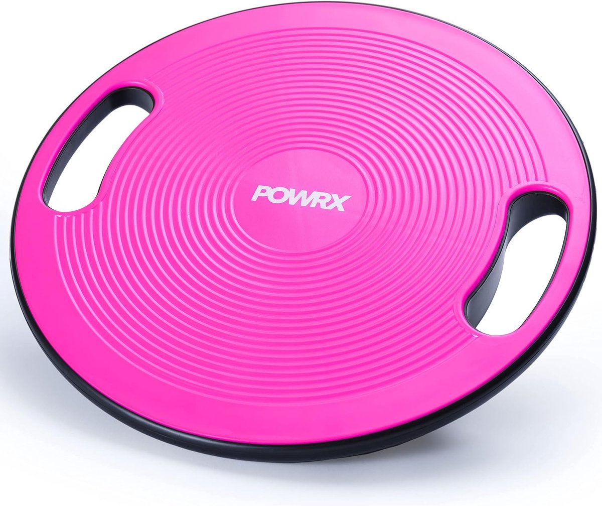 High Pulse Balance Board – Wiebelbord Met Oefenposter, 40 Cm Doorsnee, Incl. Handgrepen – Voor Stabiliteit, Revalidatie En Krachttraining