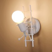 Goeco Wandlamp - 29CM - E27 - Creatieve - Moderne - artistieke figuur - wit