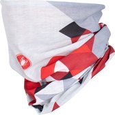 Castelli Nekwarmer Dames Wit Rood - CA Prisma 2 Headthingy White Red - One size