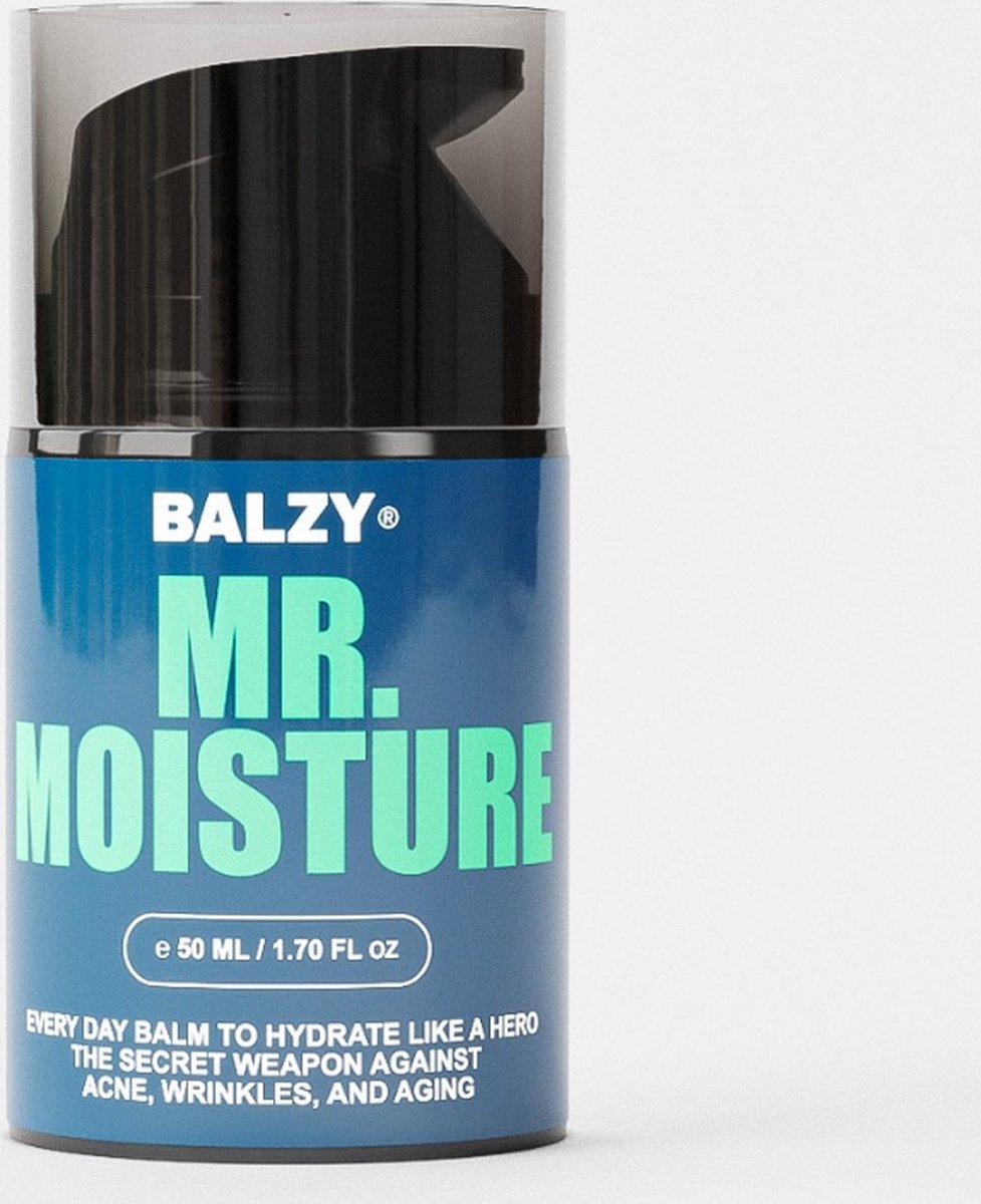 BALZY Mr. Moisture - Moisturizer voor Mannen - Hydraterende Gezichtscreme voor iedere dag - Dagcreme - Skincare