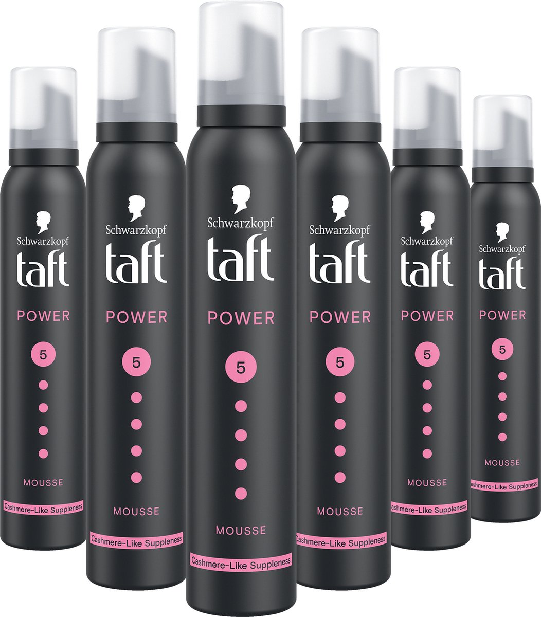 Taft - Power Cashmere Mousse - Haarstyling - Haarmousse - Voordeelverpakking - 6 x 200 ml