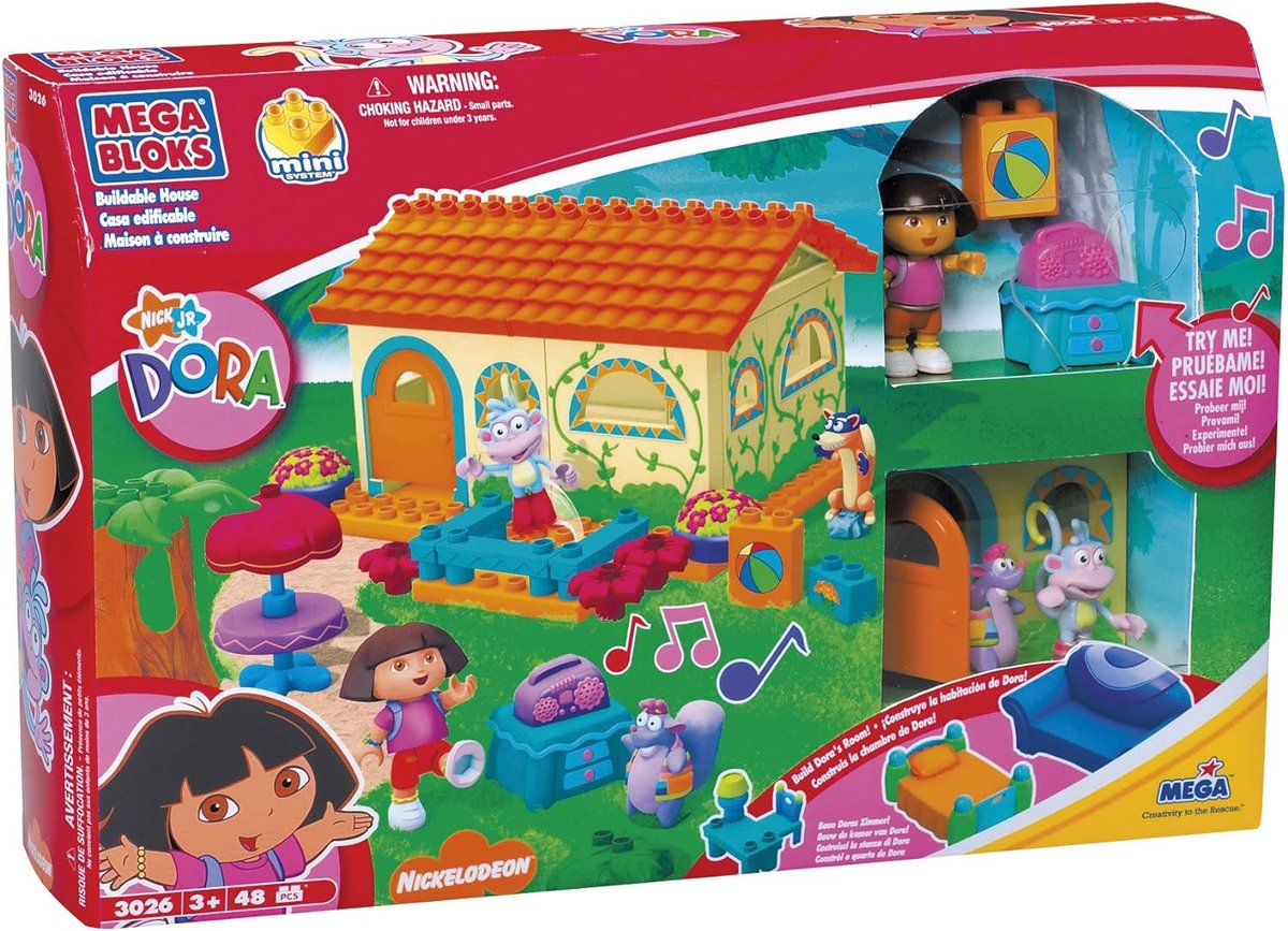 Mega Bloks Nickelodeon Jr Dora The Explorer 48 delig Buildable House 3026 . bol