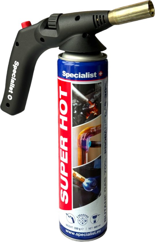 Specialist+ Super Hot Butaan Gasfles 600 ml (7/16 aansluiting) – Alleen gaspatroon – Zonder brander — afbeelding 3