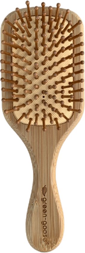 Bamboe haarborstel Vierkant groot