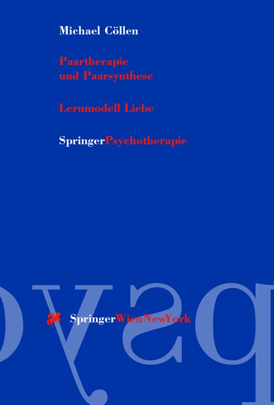 Paartherapie und Paarsynthese - cover