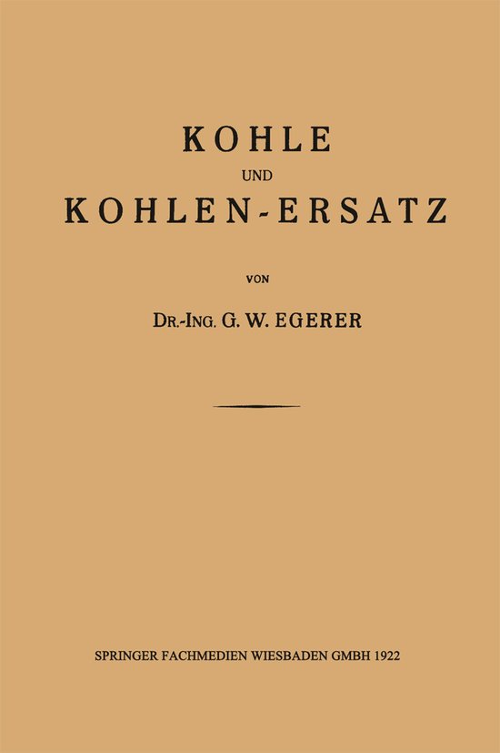 Kohle und Kohlen-Ersatz - cover
