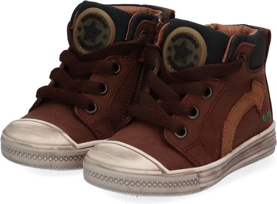 Bunnies JR Jongens Hoge Sneakers Bruin Nubuck Maat 22 bol