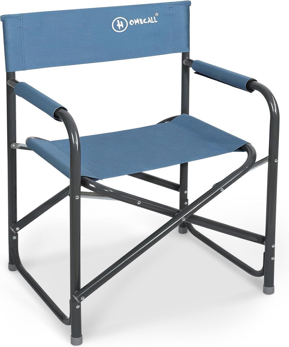 Homecall steel folding camping chair with backrest (blue) bol