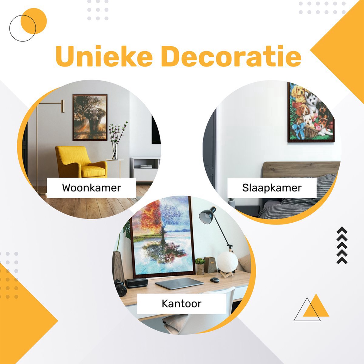 Rubye® Diamond Painting Volwassenen - Diamond Painting Kinderen - Diamond Painting Pakket Volledig - Volle Maan en Bloesem - 70x40cm — afbeelding 5