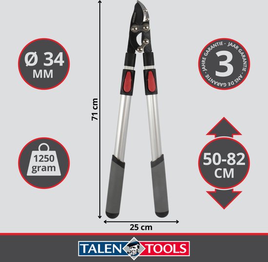 Talen Tools - Takkenschaar - Aambeeld - Telescopisch - Premium - 66-99 cm van Talen Tools — afbeelding 2