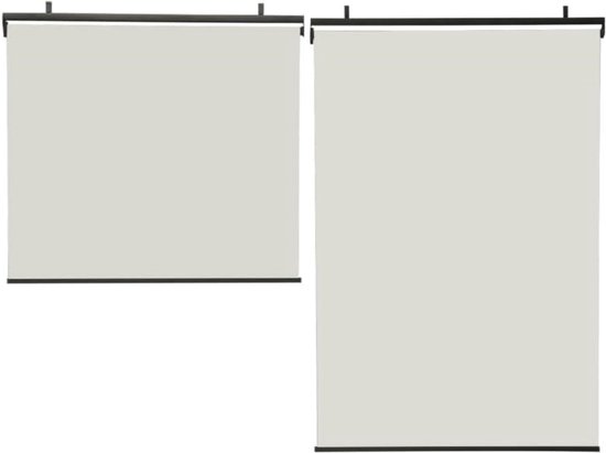 IDMarket Pergola Rollos Set – 3 Stück, 124x225 Cm, Weiß, Manuell Bedienbar, Für Schatten & Sichtschutz