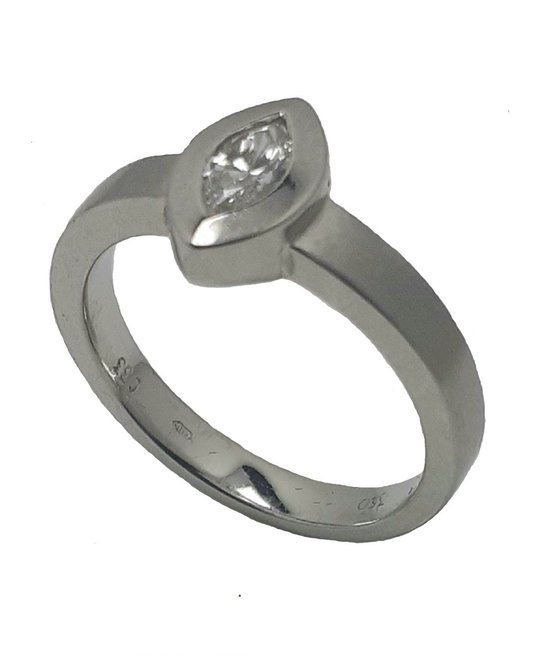 Ring - or blanc - 18 carats - diamant - Joaillier Verlinden