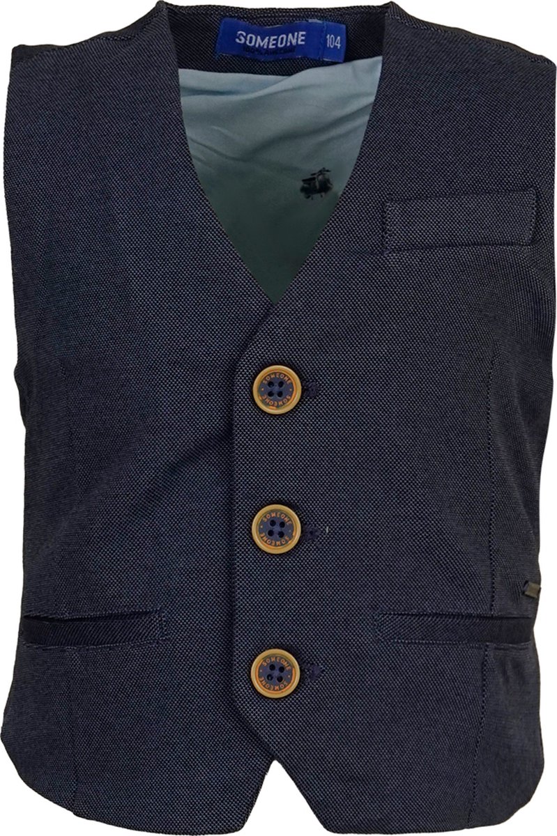 SOMEONE WHEELS-SB-13-J Jongens Singlet - NAVY - Maat 140
