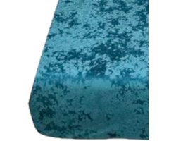 Velvet Couture - Crushed Velvet Hoeslaken - 160x200 - 30CM Hoekhoogte - Petrol