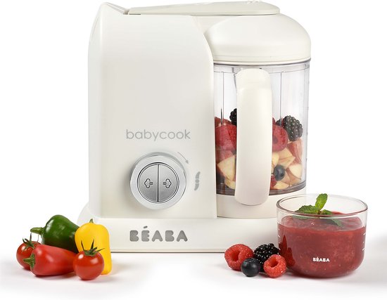 BEABA, Babycook Solo, Robot bébé 4 en 1, Cuiseur, Mixeur - Eucalyptus