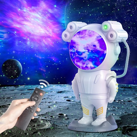 Astronaut sterren projector - LED Sterrenhemel Projector Astronaut - Melkweg Licht met Afstandsbediening en Timer - Ster Projector Kinderen en Volwassenen - Slimme Ster Projector Wit - Ster Licht Projector