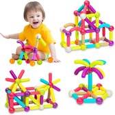 Educatief speelgoed - 64 stuks - Magnetische bouwstenen voor kinderen - Magnetische staafjes en ballen speelgoed - Verschillende kleuren - 3D puzzel