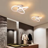 LuxiLamps - Moderne Krullen Lamp - Kroonluchter - Wit - Gangpad of Hal Lamp - LED Verlichting - Plafonniere