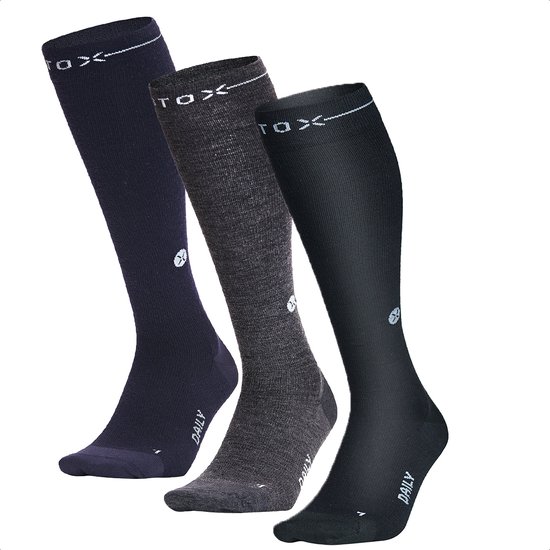 Chaussettes STOX Energy - Chaussettes pour homme - Chaussettes de compression de Premium - Bas de compression confortables - Diurétique - Prévenir les jambes et les pieds douloureux - Prévenir les jambes sans repos