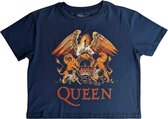 Queen - Classic Crest Crop top - M - Blauw