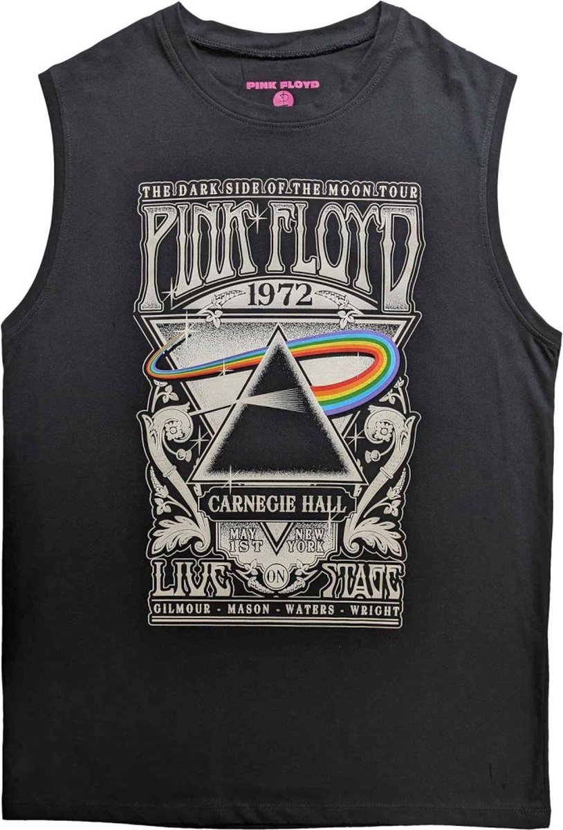 Pink Floyd - Carnegie Hall Poster Tanktop - M - Zwart