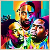 Kendrick lamar Tupac shakur notorious big poster | posters | 50 x 50 cm | pop art rap | WALWALLS®