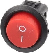 Mini Wipschakelaar On/Off KCD1-105 - ⌀16.5mm - 2-pins - Rond - 3A 250V AC - Rood