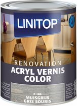 Linitop Acryl Vernis Color 250 ml Kleur 184 Muisgrijs