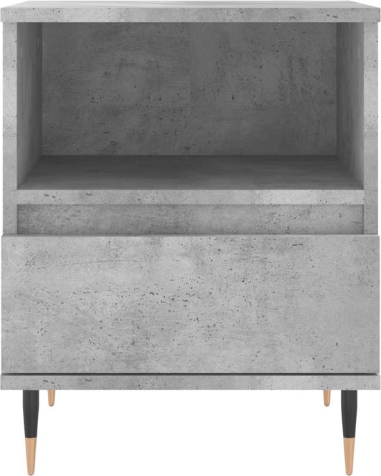 vidaXL-Nachtkastjes-2-st-40x35x50-cm-bewerkt-hout-betongrijs