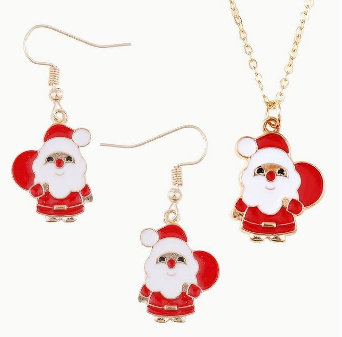 Kettingen + oorbellen kerstman