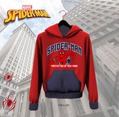 Spiderman - Marvel - Hoodie - Sweater met kap - Rood blauw. Maat 104 cm / 4 jaar