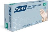 Hynex Vinyl Handschoenen Poedervrij transparant/ wit 4,5gr MD - 100/box - S