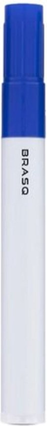 Een blauwe whiteboardstift met witte body.