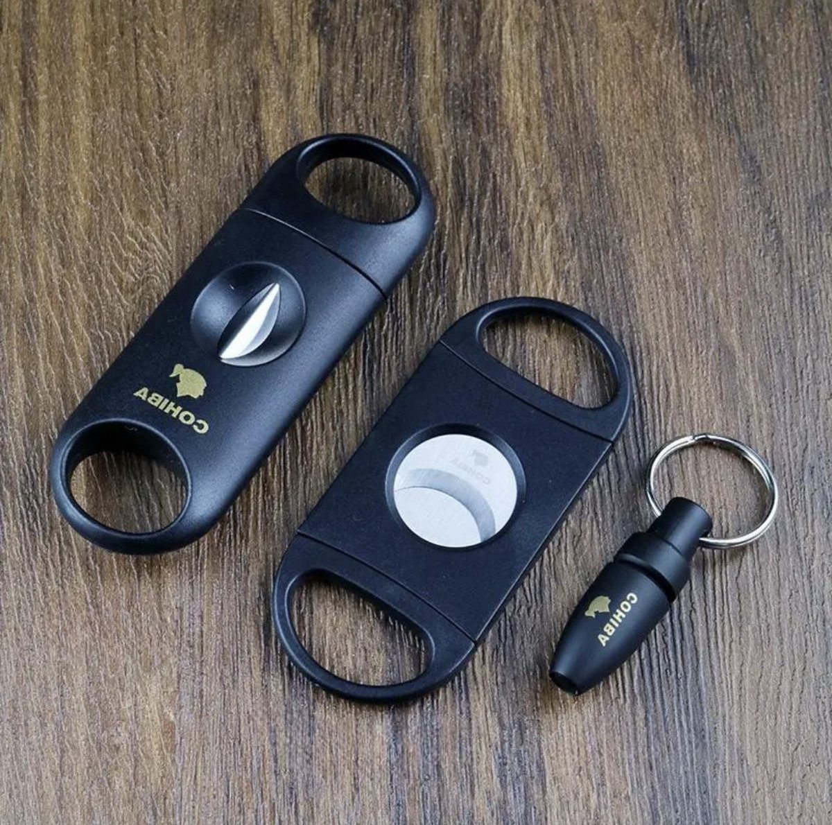 Goedkoopste Cohiba sigarenknipper set 3 stuks zwart luxe sigaar boor set sigaar
