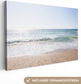 Tableau sur toile 180x120 cm - Décoration murale Plage - Water - Turquoise - Décoration murale salon - Décoration chambre - Accessoires chambre - Peintures