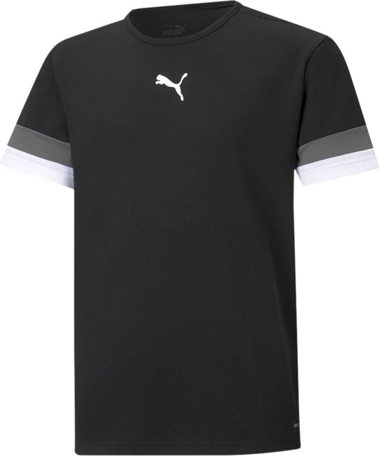 Puma Teamrise Shirt Korte Mouw Kinderen - Zwart | Maat: 152