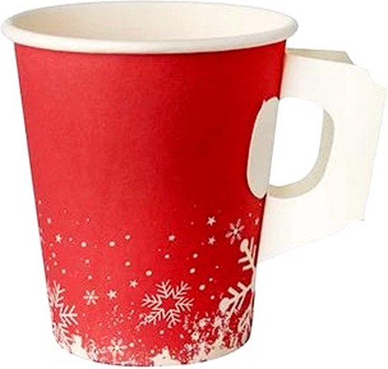 50 x Tasse à café en carton de Noël 8oz 200 ml Gobelets en Carton - gobelets  en papier