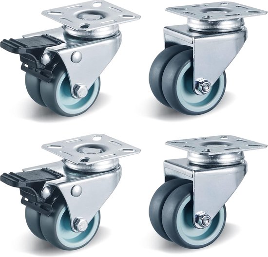 Produktbild von 100 Kg 220 Lbs Doppelriemenscheibenblock Zink -Legierung Dual -Riemenscheibe -Roller Für Seil- Und Kabelheben Im Innenbereich Und Im Freien, Sanfte Rollen