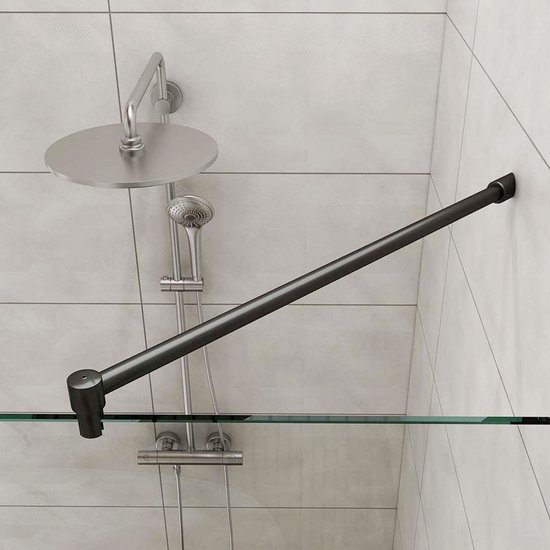 Moments of Glass Stabilisatiestang/balustrades voor douchewanden van glas en walk-stabilisator, lengte: 48 cm, glasdikte tot 10 mm - 24BM