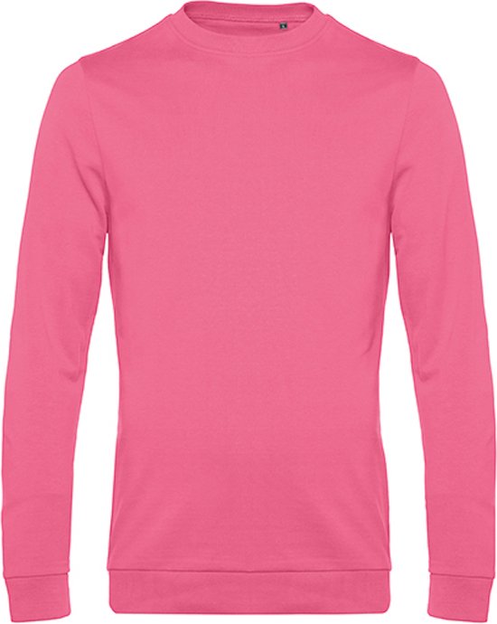 Sweater 'French Terry' B&C Collectie maat L Pink Fizz/Roze