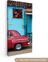 Canvas Schilderij Kleurrijk Cuba - 20x40 cm - Wanddecoratie