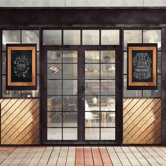 16 Pièces Mini Tableaux Noirs, Petit Tableau Noir, Mini Panneau D'Affichage Avec Support En Bois, Petite Ardoise De Table, Effacable Signes Pour Buffet, Mariage, Boulangerie, Fête, Restaurant, Bar