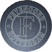 Leistenen plank Feyenoord rond 30cm - Serveerplank - Tapasplank - Decoratie - Onderzetter - Borrelplank - Leisteen