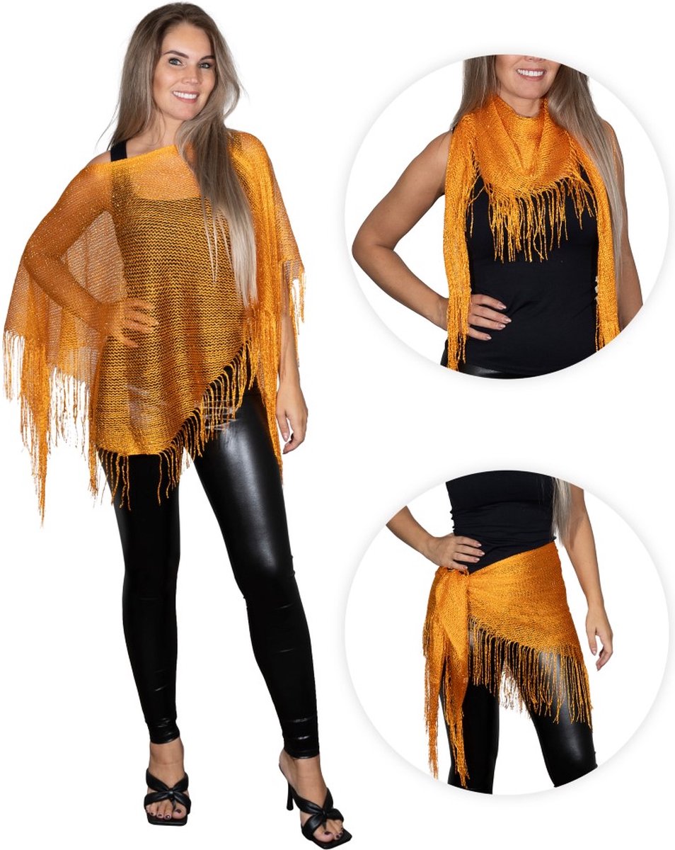 Glitter - sexy beach jurkje - festival poncho - strand topje - pareo - oranje - EK WK voetbal - Olympische spelen - Nederlands Elftal -