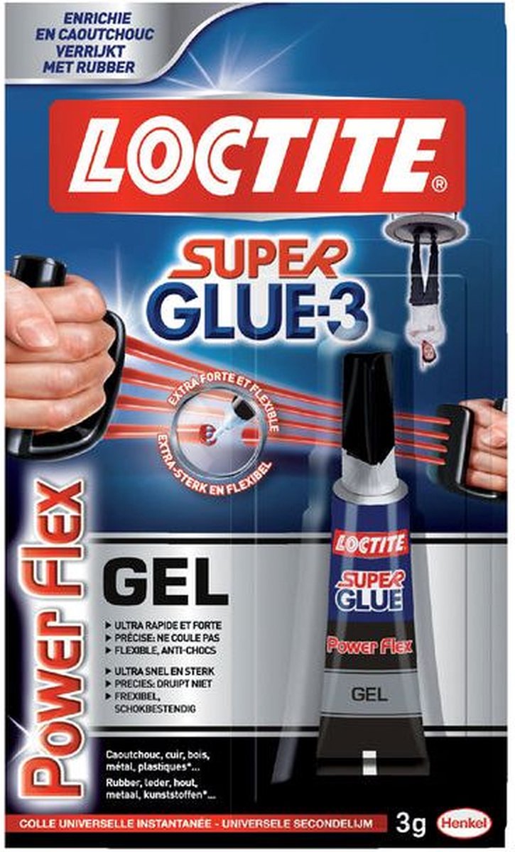 Colle instantanée gel LOCTITE Super Glue-3 POWER FLEX GEL
