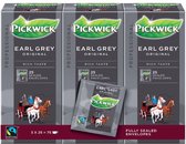 Thee pickwick fairtrade earl grey 25x2gr | Omdoos a 3 pak x 25 stuk | 3 stuks